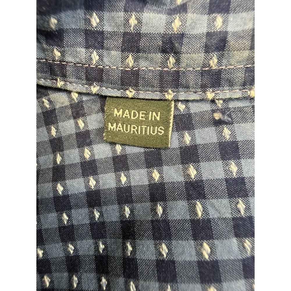Rodd & Gunn Sports Fit Shirt Mens L Blue Check Short Sleeve Cotton Woven Italy - Picture 5 of 13